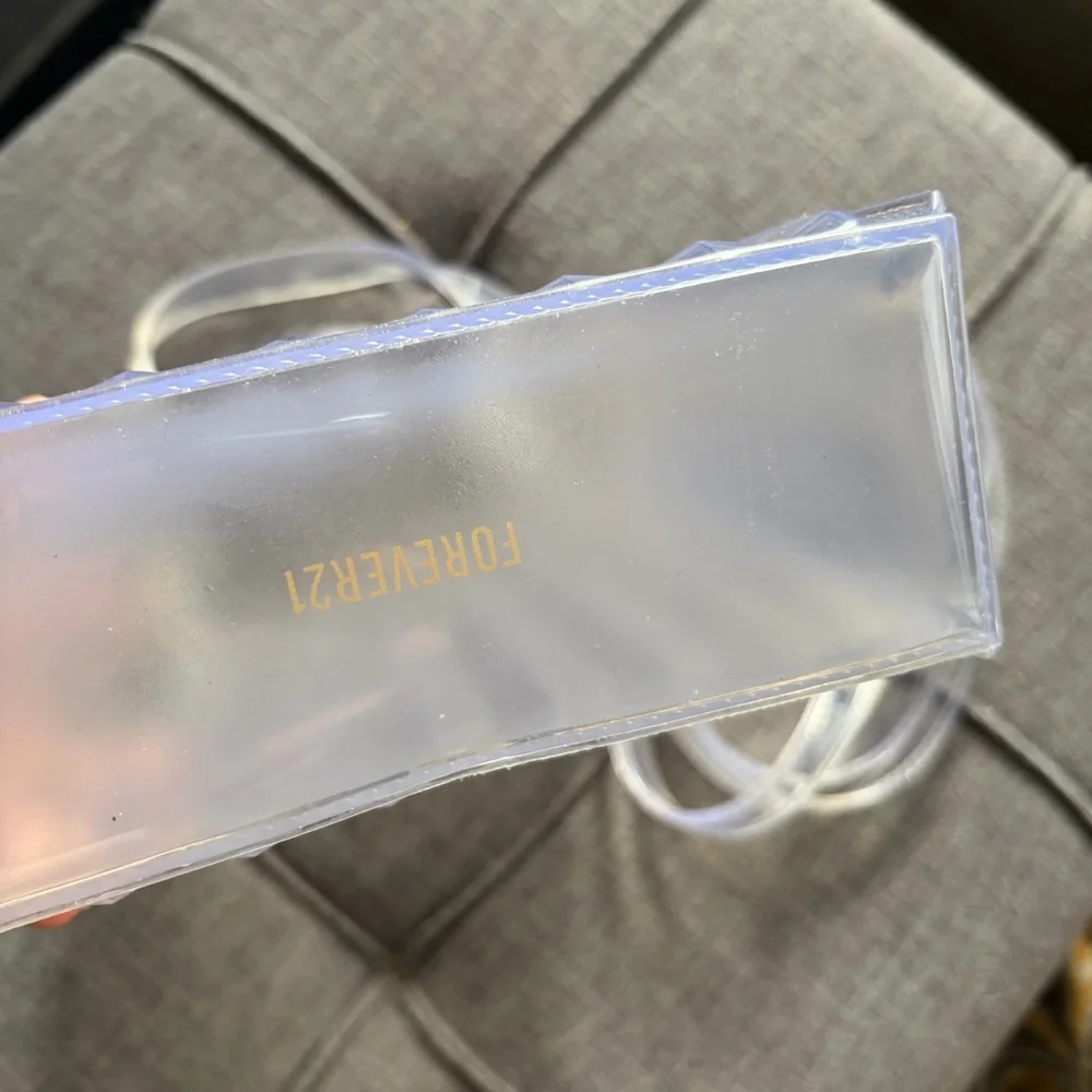 Forever 21 Clear Ribbed PVC Tote with Detachable Strap - Picture 8 of 10